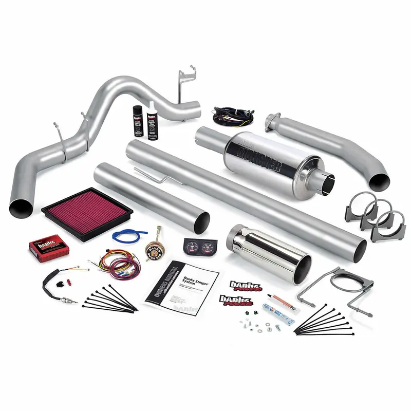 Banks Power Stinger Exhaust System For 2002 Dodge Ram 5.9L V8 – Single Exit With Chrome Tip 1