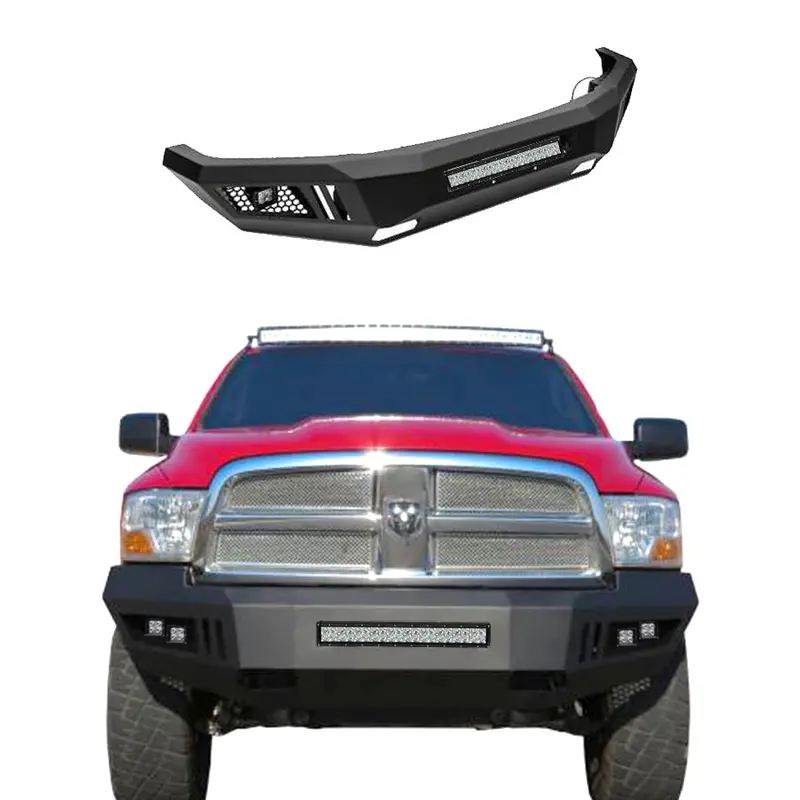 Black Horse Off-Road Afb-Ra09-Kit Matte Black Steel Front Bumper Armor 1