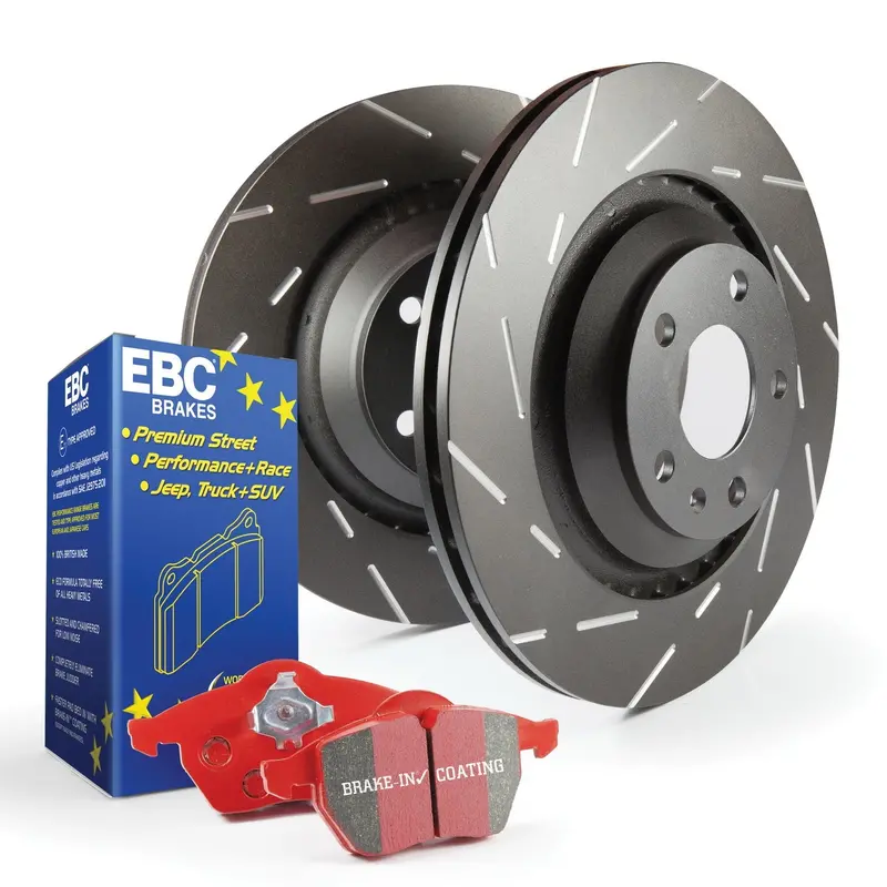 Ebc Brakes S4Kf1484 Redstuff Performance Brake Kit With Usr Slotted Rotors 1