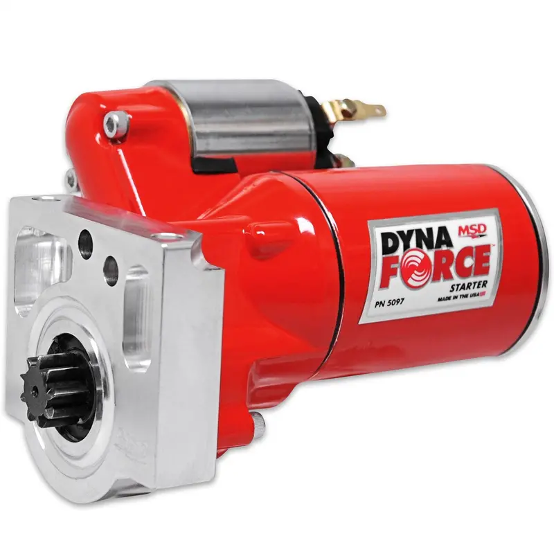 Msd 5097 Aps High-Torque Starter – Oem Tooth Count & Bolt Pattern, Red Finish 1