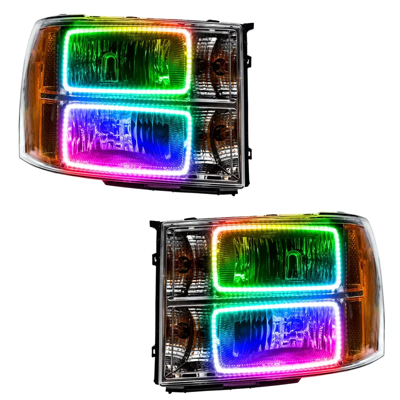 Oracle Lighting Colorshift Smd Headlights – Pre-Assembled Square Ring Design (7054-504) 1