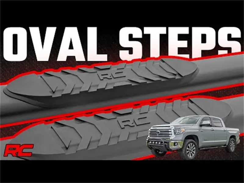 Rough Country 4.5-Inch Oval Nerf Steps For 2007–2021 Toyota Tundra 1