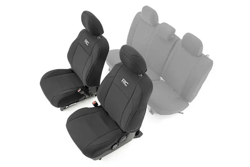 Rough Country 91030 Neoprene Front Seat Covers – Toyota Tacoma Crew Cab (2016–Present) 1