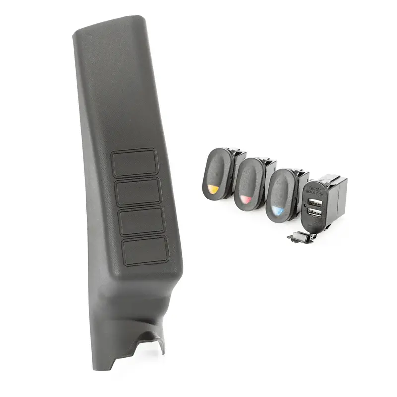Rugged Ridge 17235.98 A-Pillar Mount Switch Pod Kit – Universal Fit For Aftermarket Accessories 1