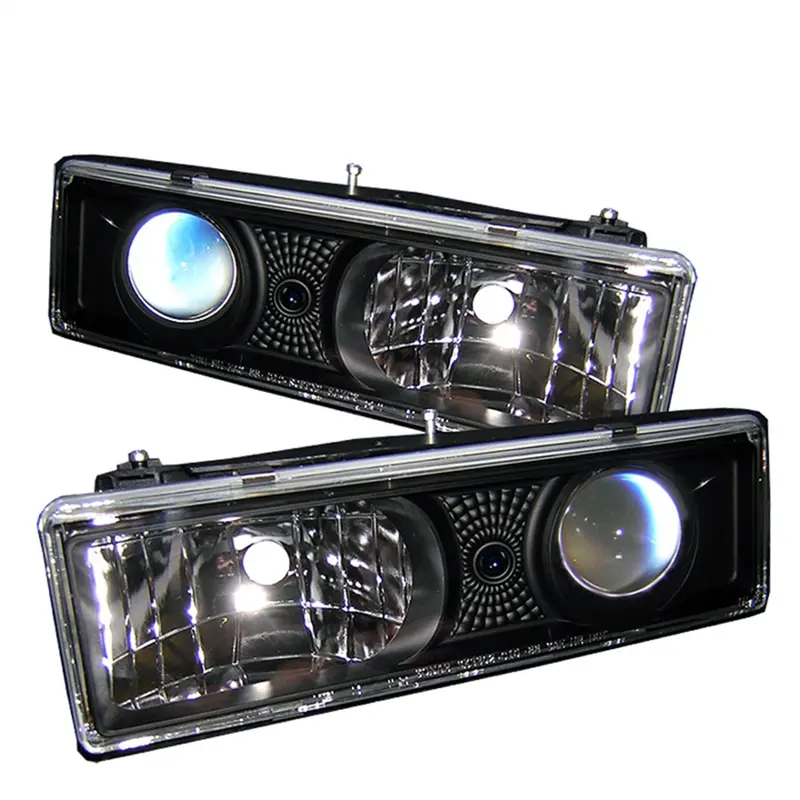 Spyder Auto 5009289 Projector Headlights; Bulbs Included; Pair; Black; 1
