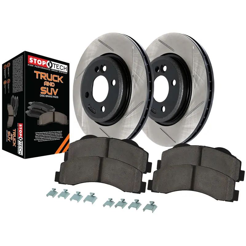 Stoptech Truck Front Brake Kit – High-Performance Slotted Rotors For Heavy-Duty Use 1