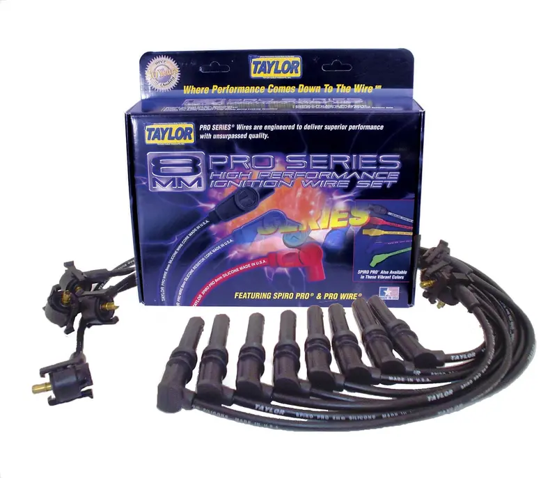 Taylor Cable Spiro-Pro 8Mm Ignition Wire Set – Black, Oe-Style Spark Plug Boots – Model 74084 1
