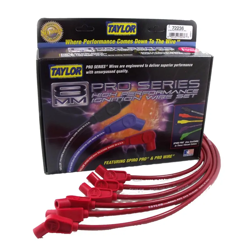 Taylor Cable Spiro-Pro 8Mm Ignition Wire Set – High-Performance, Low-Resistance (72287) 1